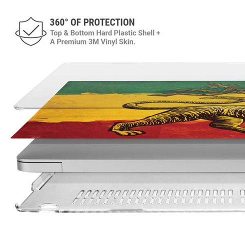 The Lion of Judah Rasta Flag MacBook Air 15in (2023-2025) Case plus Skin